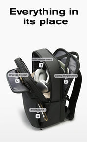 Best-seller BANGE : Sac à dos fin et étanche pour ordinateur portable 15,6 pouces, idéal pour le travail et l'école 4