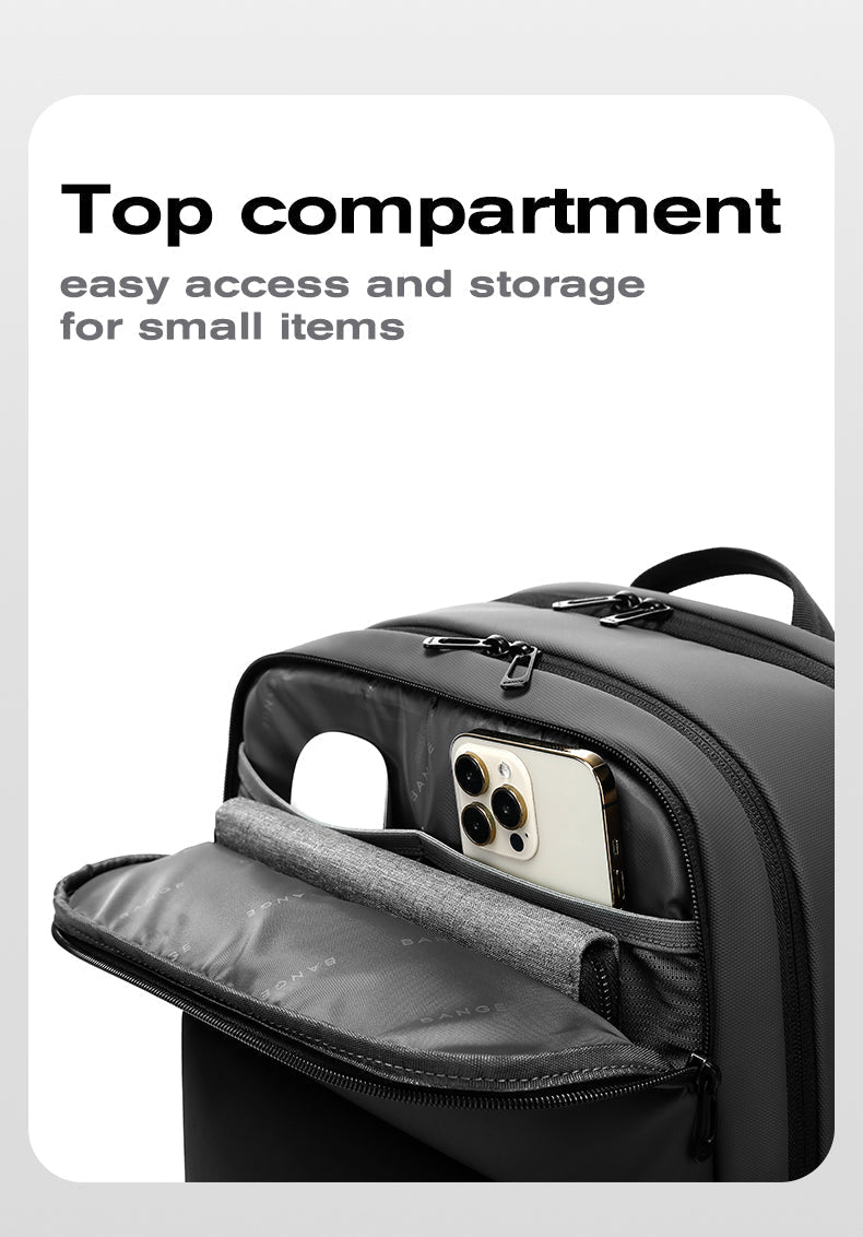 Best-seller BANGE : Sac à dos fin et étanche pour ordinateur portable 15,6 pouces, idéal pour le travail et l'école 5