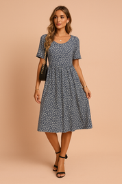 Blouse Aérienne Femme à Pois et Volants Confortable 0