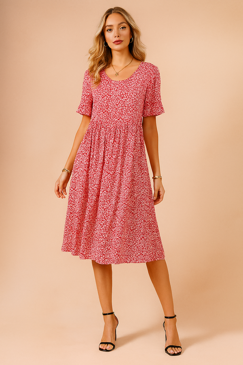 Blouse Aérienne Femme à Pois et Volants Confortable 1