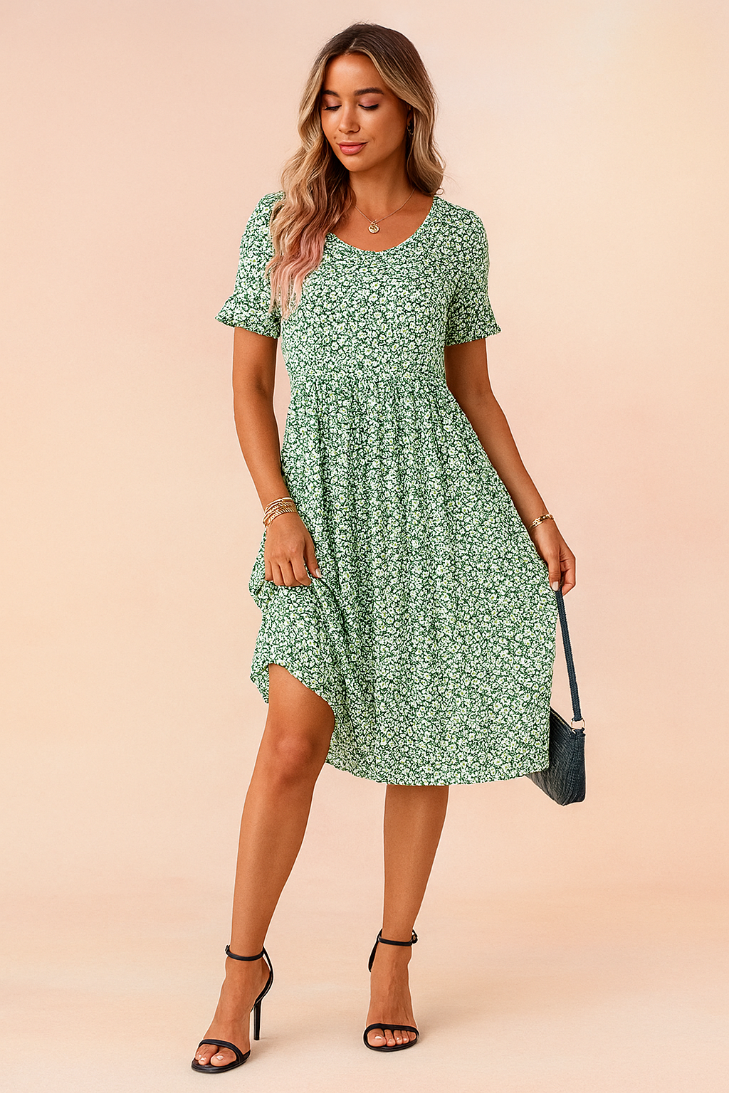 Blouse Aérienne Femme à Pois et Volants Confortable 2