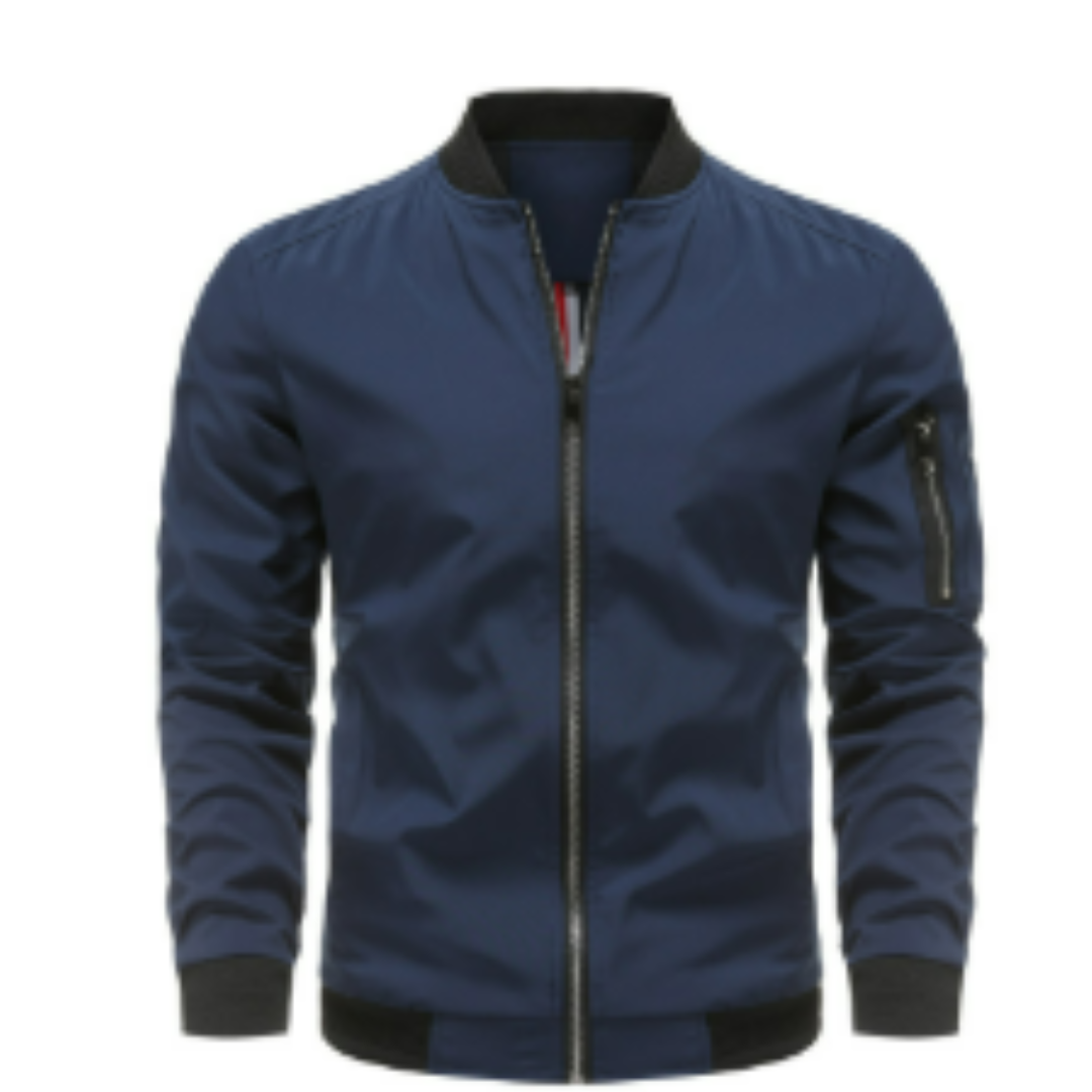 Blouson aviateur classique zippé pour homme 0