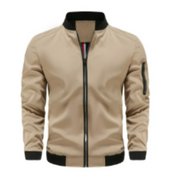 Blouson aviateur classique zippé pour homme 3
