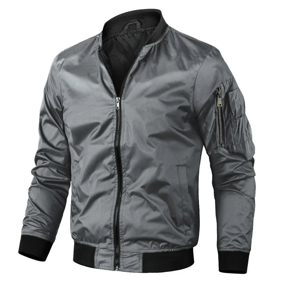 Blouson aviateur zippé pour homme | Décontracté 1