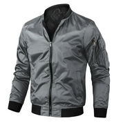 Blouson aviateur zippé pour homme | Décontracté 1