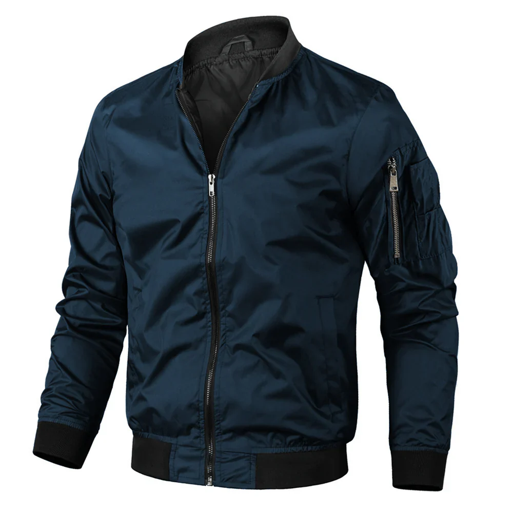 Blouson aviateur zippé pour homme | Décontracté 2