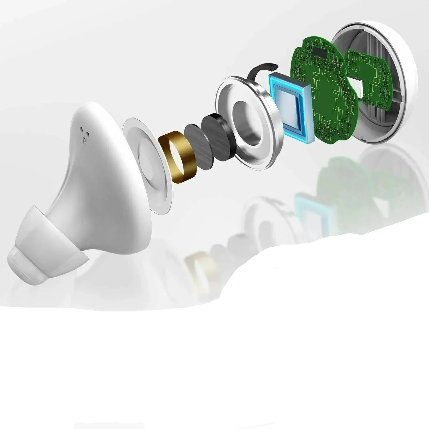 Bluetooth auditif des aides avec le contrôle de l'application - conception compacte rechargeable pour une clarté améliorée et plusieurs modes d'audience 0