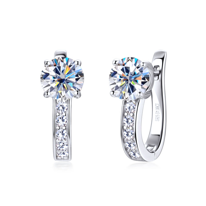 Boucles d'oreilles créoles en moissanite et or – Bijoux élégants 1
