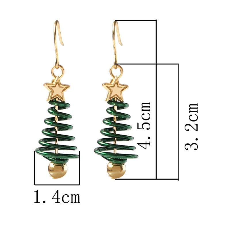 Boucles d'oreilles en forme de sapin de Noël pour femmes 1