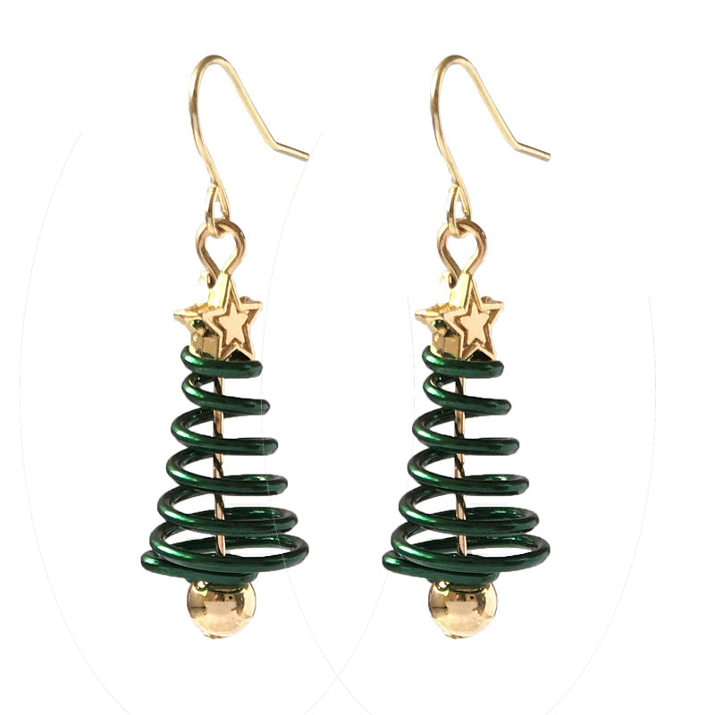 Boucles d'oreilles en forme de sapin de Noël pour femmes 4