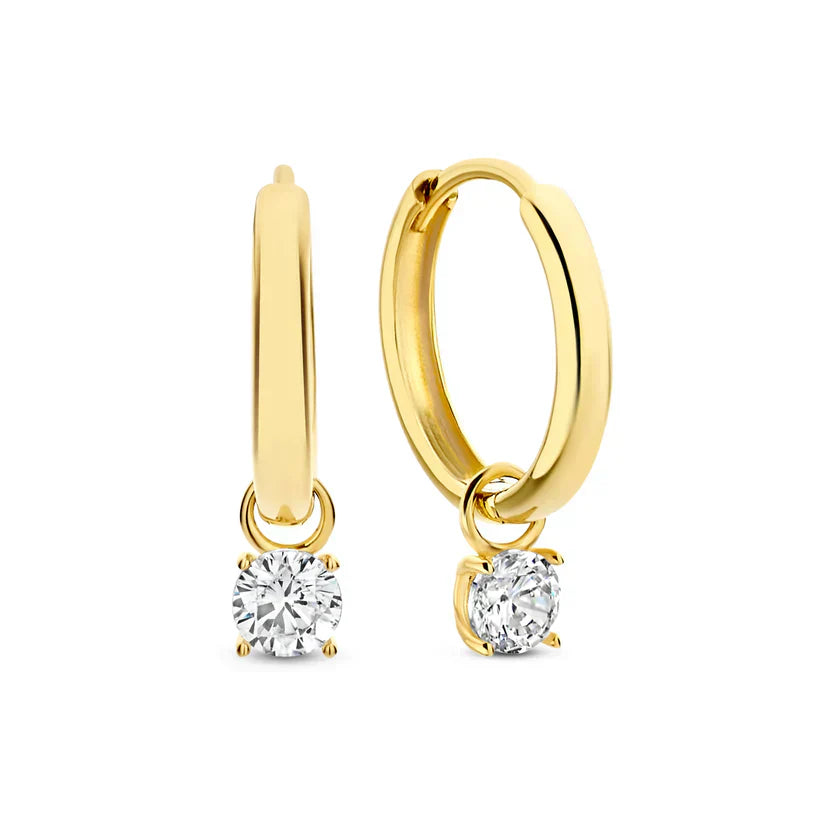 Boucles d'oreilles en or ornées de pierres étincelantes – Bijoux élégants pour le quotidien et les occasions spéciales 3