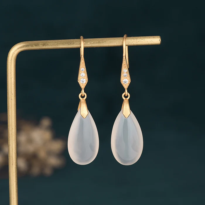 Boucles d'oreilles en pierre de lune éclatante – Bijoux élégants 0
