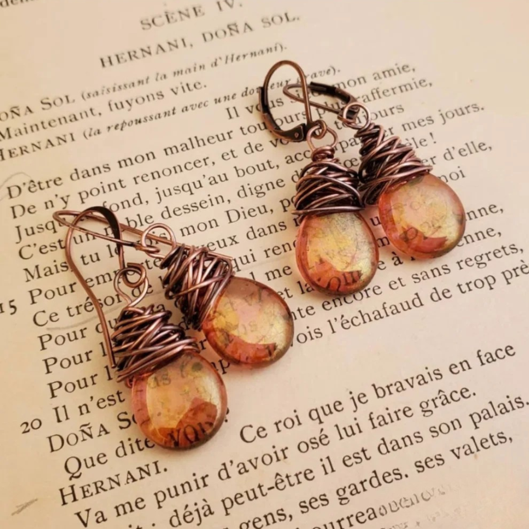 Boucles d'oreilles lucioles bohèmes – Design unique et haute qualité 0