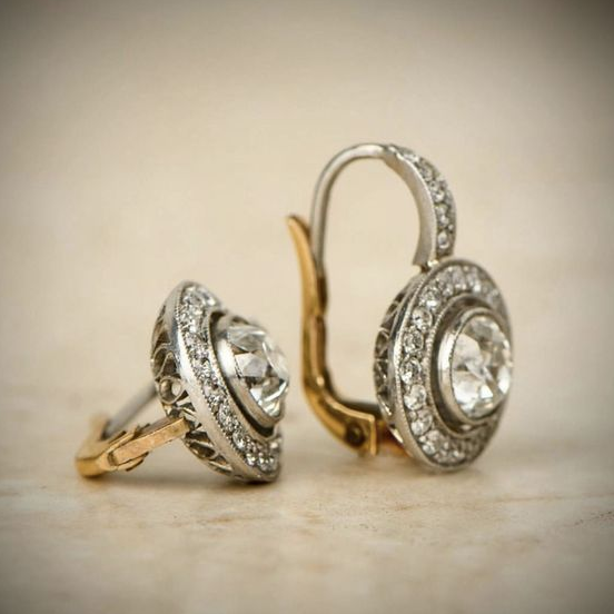 Boucles d'oreilles vintage en argent avec zircon cubique – Bijoux élégants 0