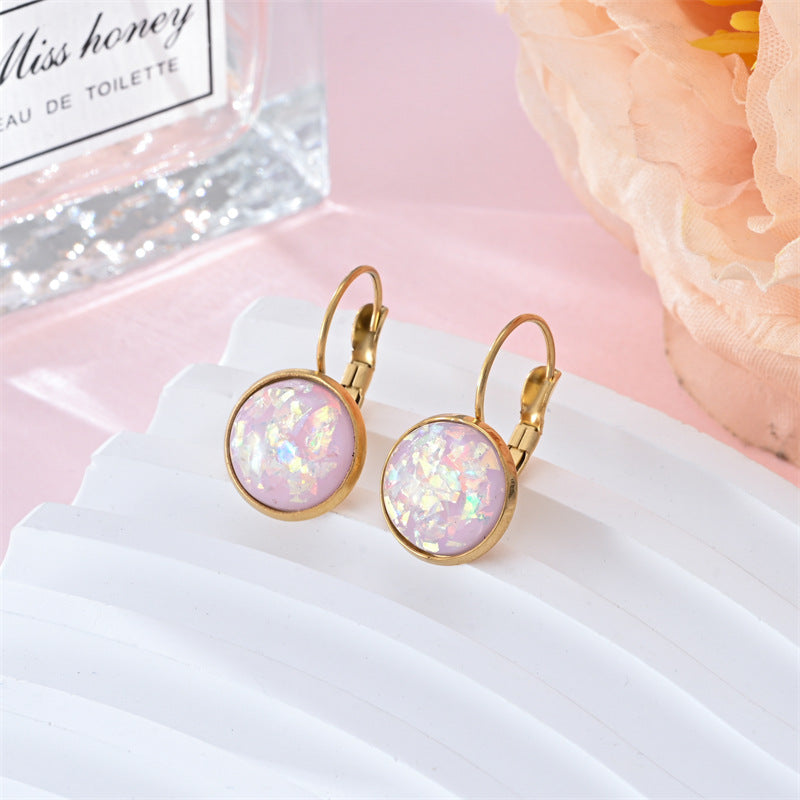 Boucles d'oreilles vintage en or avec opale blanche – Bijoux élégants 0