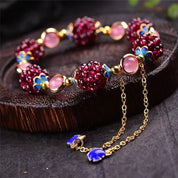 Bracelet en pierres naturelles couleur baies – Bijou élégant 1