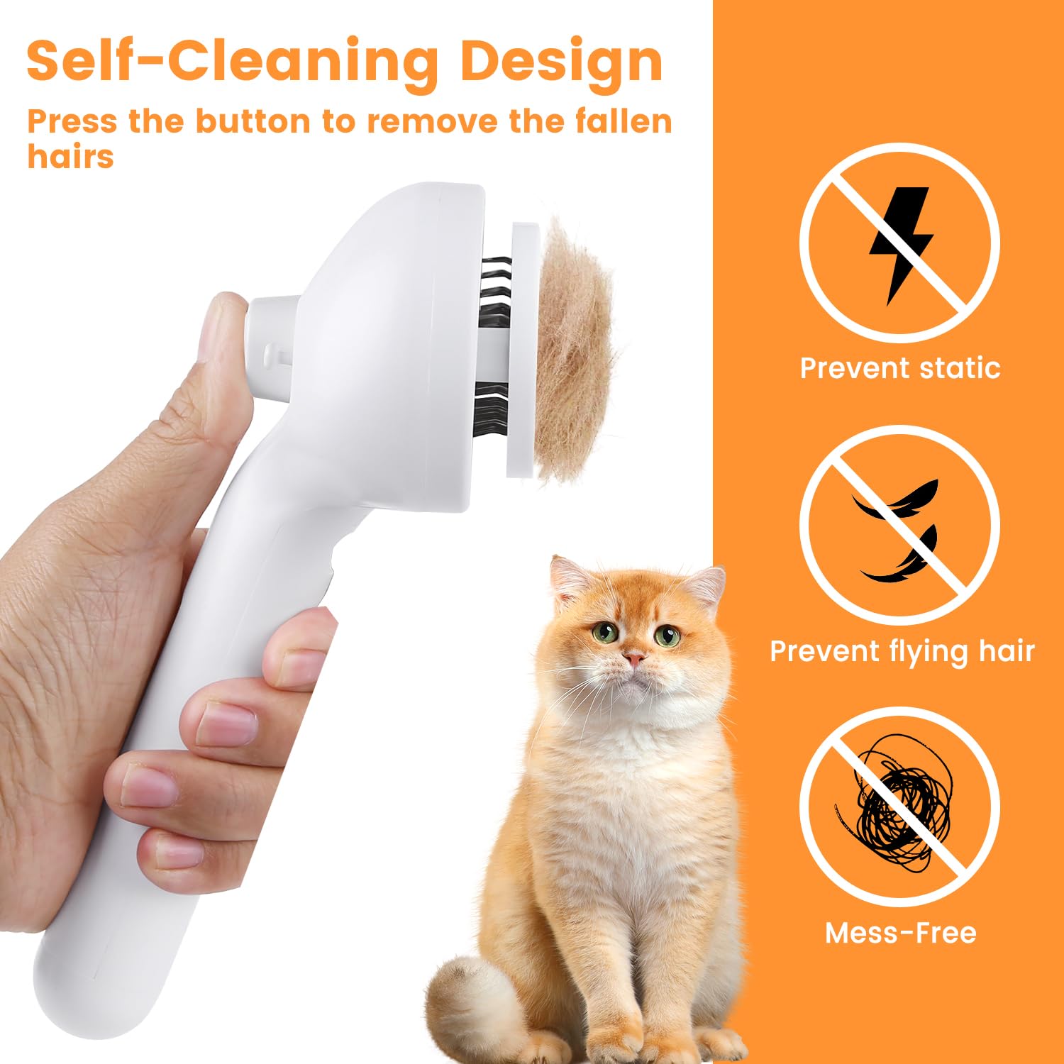 Brosse vapeur pour chats et chiens 6