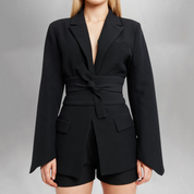 Clara | Blazer Élégant avec Ceinture pour des Tenues Raffinées