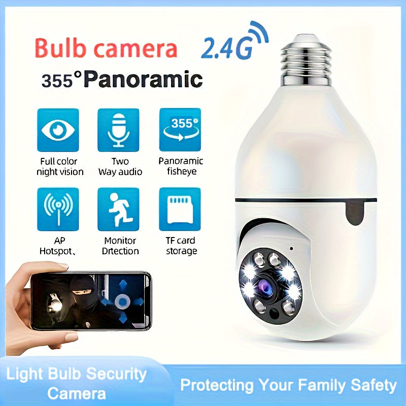 Caméra de lampe intelligente avec qualité HD, vision nocturne et audio bidirectionnel pour une meilleure sécurité à domicile 5