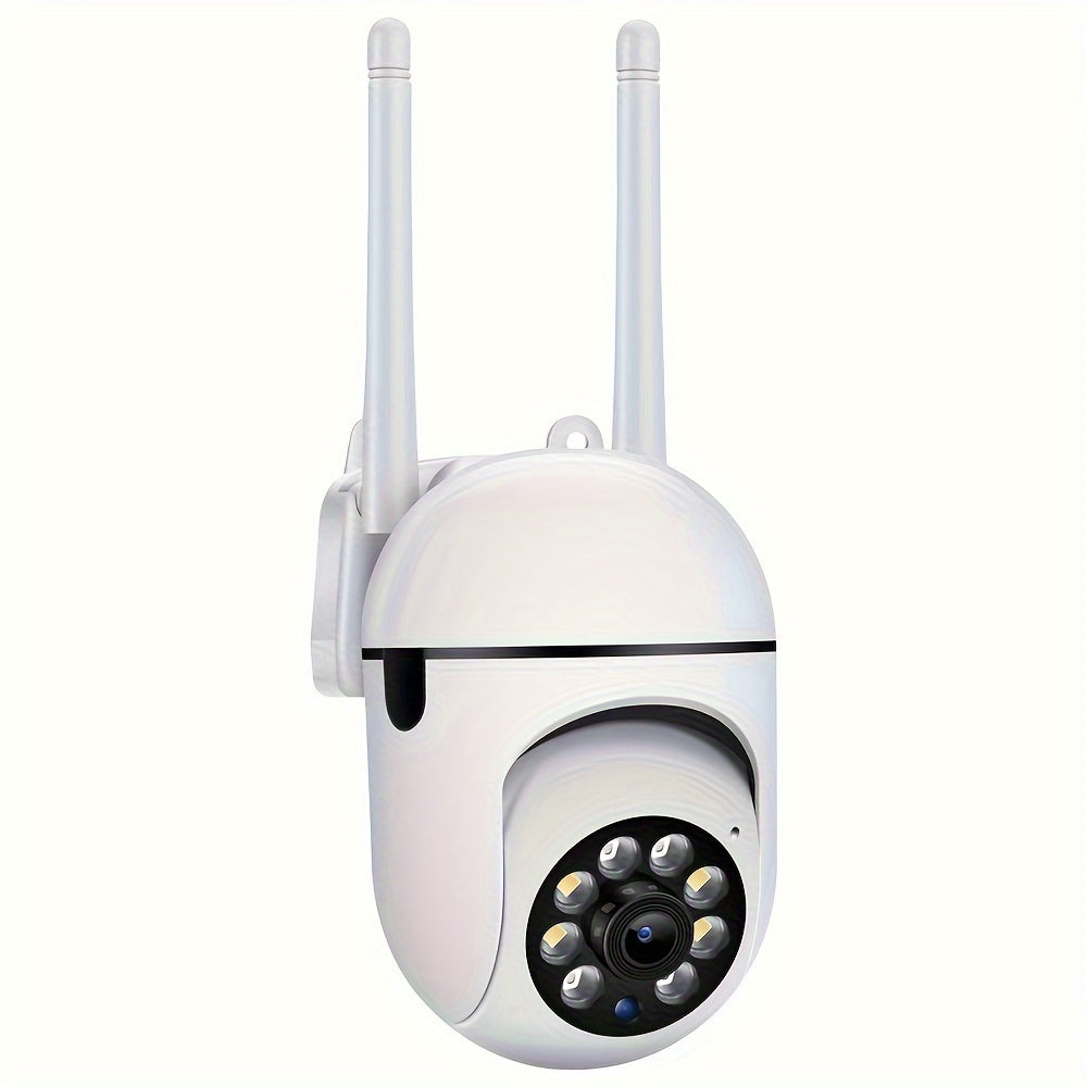 Caméra de surveillance sans fil intelligente avec résolution HD 1080p, vision nocturne couleur, audio bidirectionnel, utilisation intérieure / extérieure 1