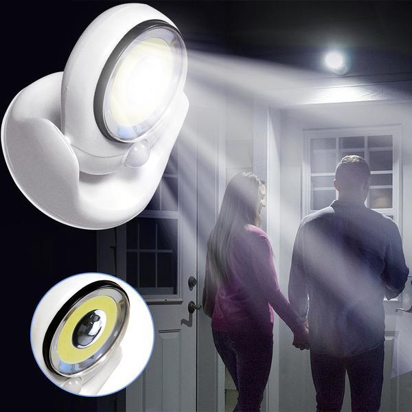 Capteur de mouvement ultra-brillant LED extérieur imperméable 450 lumen Lampe LED pour la sécurité et la visibilité 0