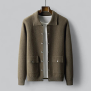 Cardigan boutonné classique pour homme | Superposition polyvalente 0