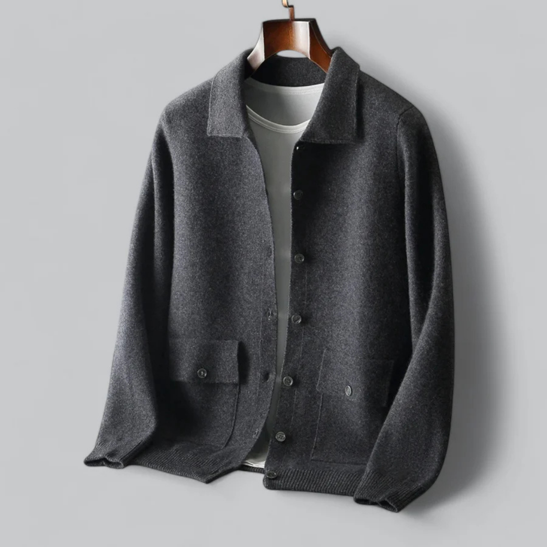 Cardigan boutonné classique pour homme | Superposition polyvalente 1