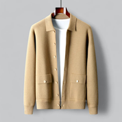 Cardigan boutonné classique pour homme | Superposition polyvalente 3