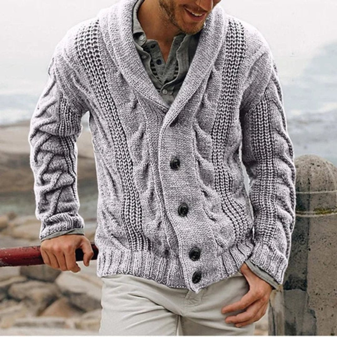 Cardigan chaud boutonné pour homme | Hiver 1