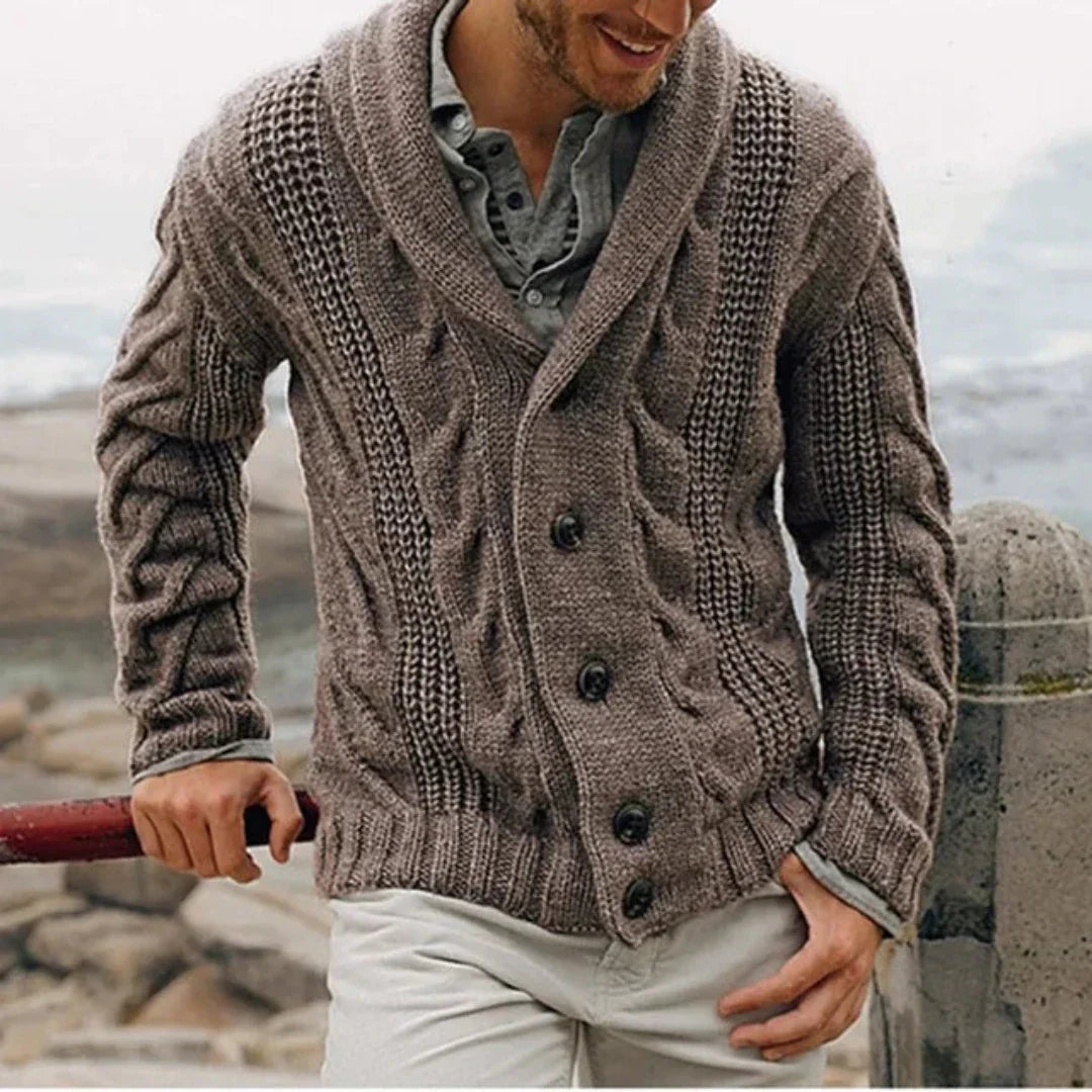 Cardigan chaud boutonné pour homme | Hiver 2