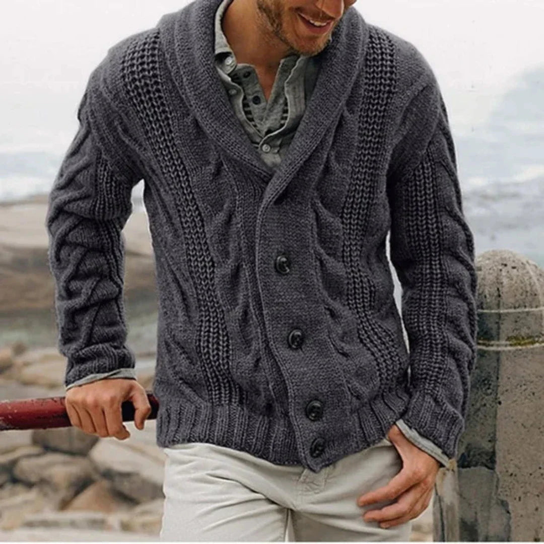 Cardigan chaud boutonné pour homme | Hiver 3