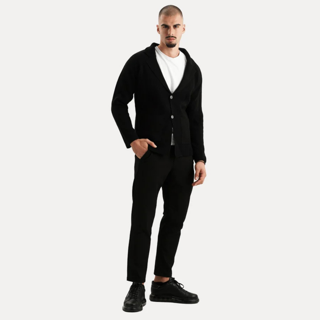 Cardigan d'hiver chaud et élégant pour homme | Poche avant 2