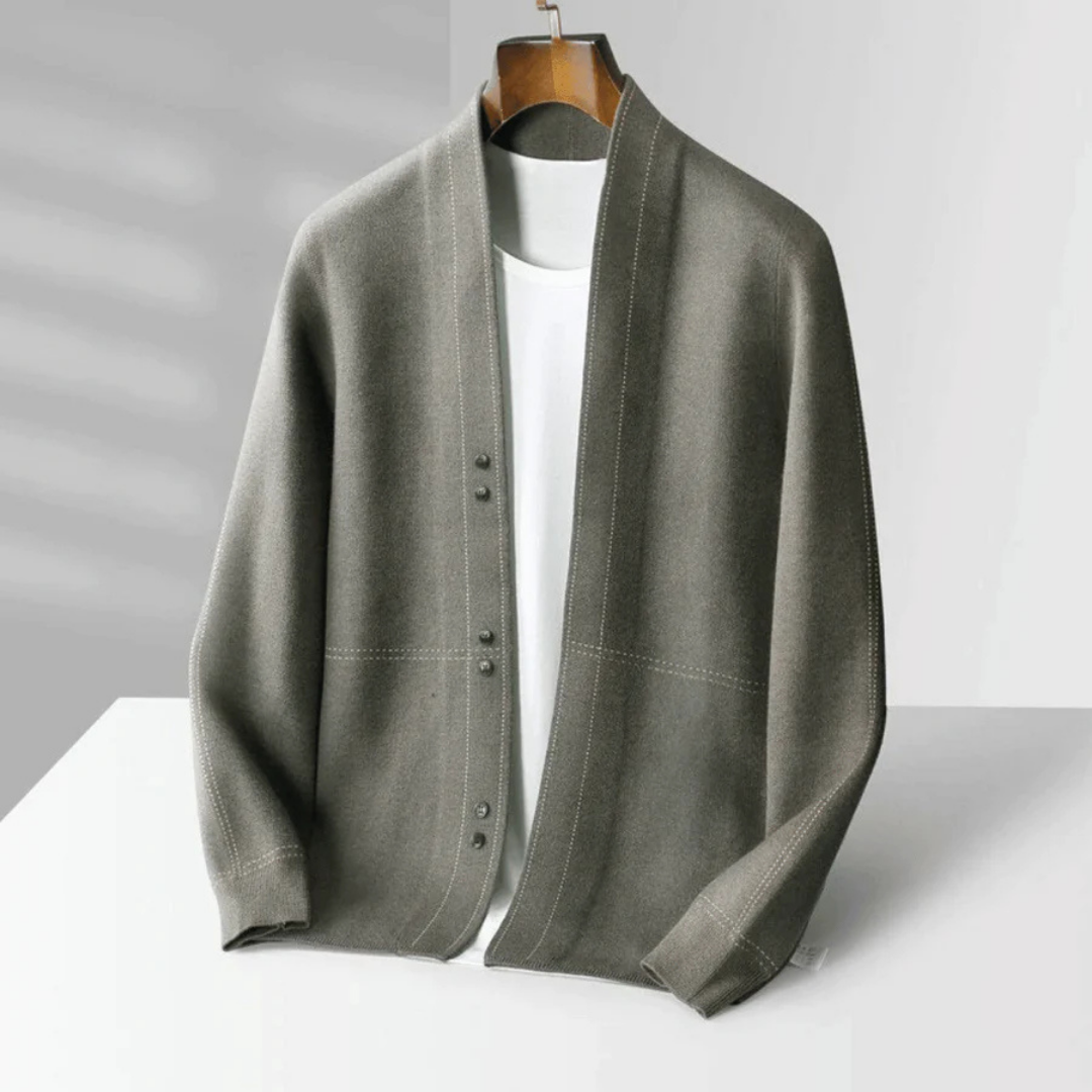 Cardigan moderne ouvert sur le devant pour homme | Manches longues 0