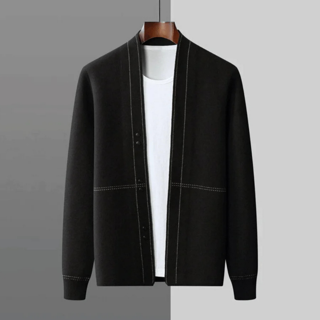 Cardigan moderne ouvert sur le devant pour homme | Manches longues 3