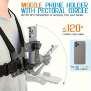 Ceinture verticale réglable pour le tournage confortable et le support de téléphone sécurisé pour les smartphones et les caméras d'action 2