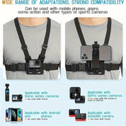 Ceinture verticale réglable pour le tournage confortable et le support de téléphone sécurisé pour les smartphones et les caméras d'action 3