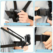 Ceinture verticale réglable pour le tournage confortable et le support de téléphone sécurisé pour les smartphones et les caméras d'action 5