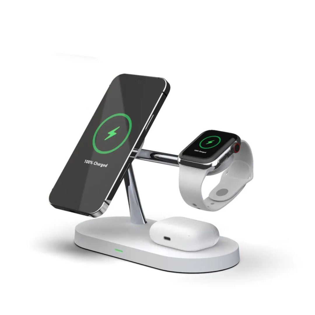 Chargeur 3 en 1 sans fil pour smartphone, smartwatch et Speed Speed Station avec un design moderne 0