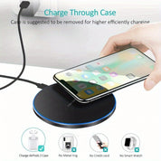 Chargeur sans fil rapide-15-W bains de charge à induction pour les appareils iPhone et Android, conception élégante, confort sans câble 3