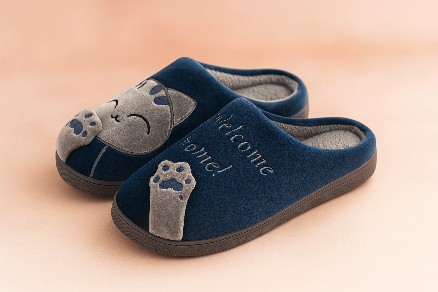 Chaussons chat femme | Chaussons doux, chauds et antidérapants pour l'hiver 2