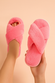 Chaussons croisés pour femme | Chaussons doux, chauds et confortables 0