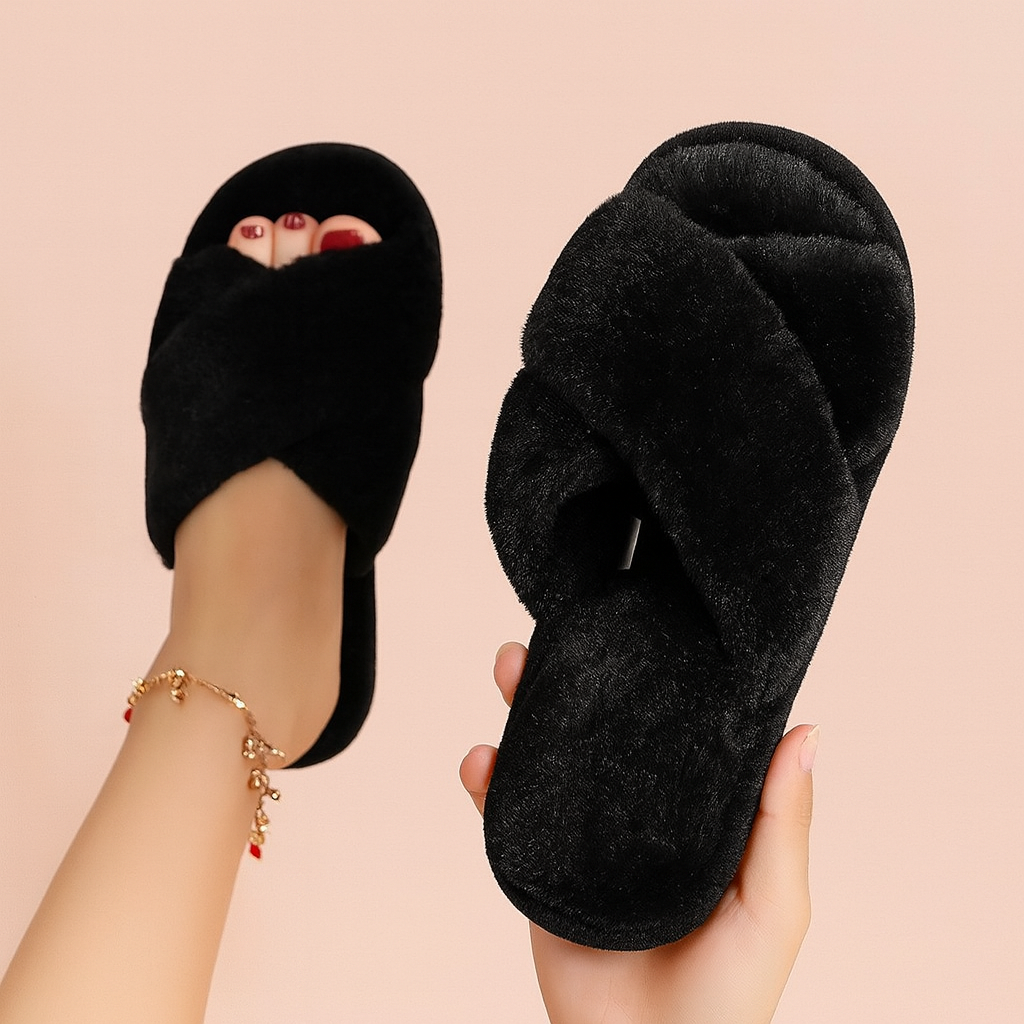 Chaussons croisés pour femme | Chaussons doux, chauds et confortables 5