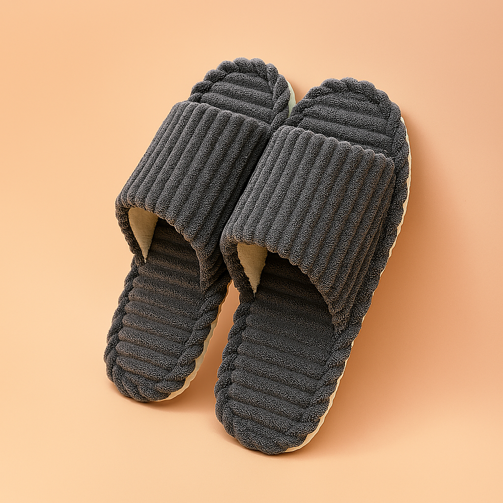 Chaussons d'intérieur unisexes à bout ouvert | Chaussures chaudes et antidérapantes 0