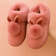 Chaussons femme motif lapin pour l'hiver | Chauds et mignons 2