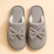 Chaussons pour femme avec nœud | Chaussons chauds, doux et confortables 2