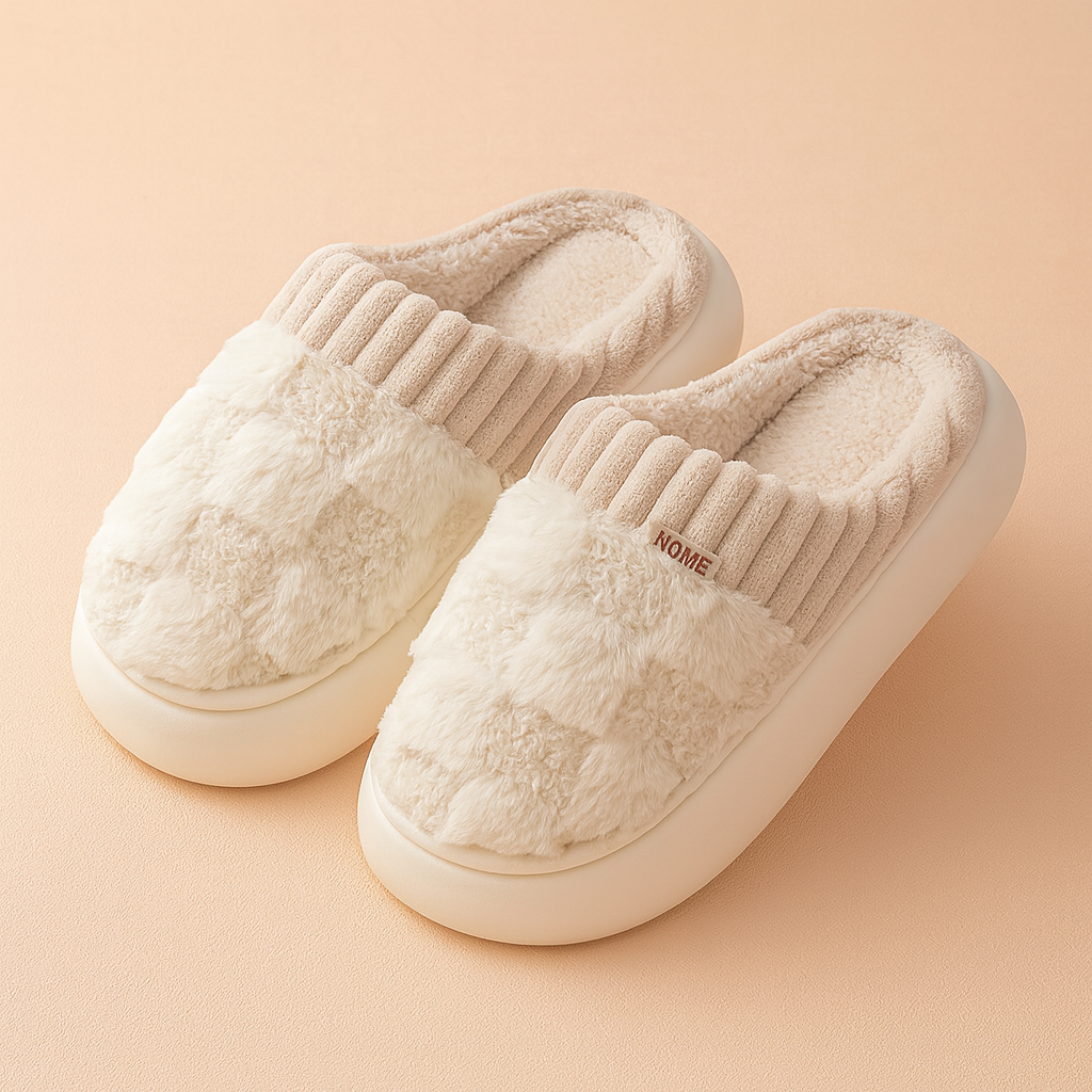 Chaussons unisexes à carreaux | Chaussons chauds, confortables et antidérapants pour l'hiver 1