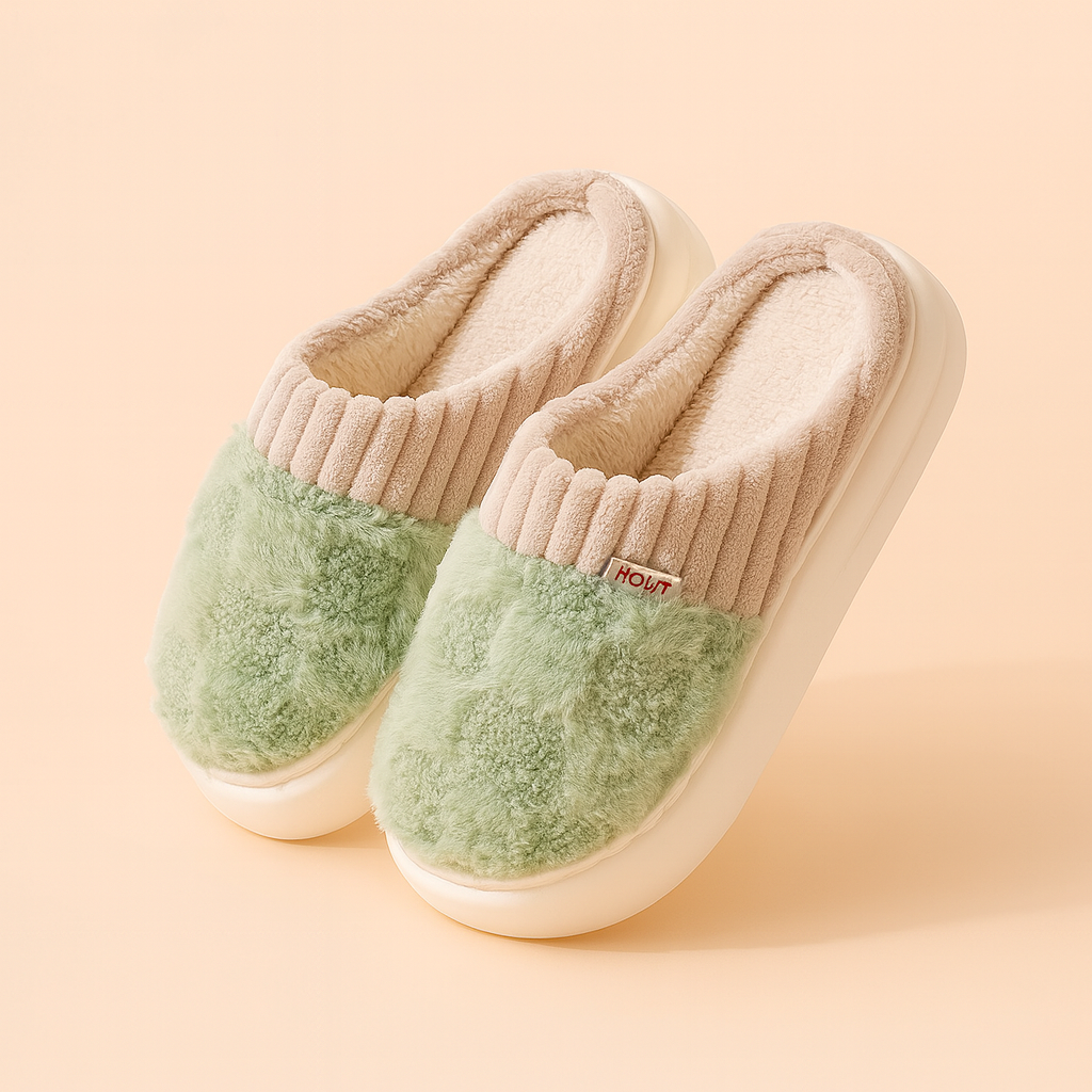 Chaussons unisexes à carreaux | Chaussons chauds, confortables et antidérapants pour l'hiver 4