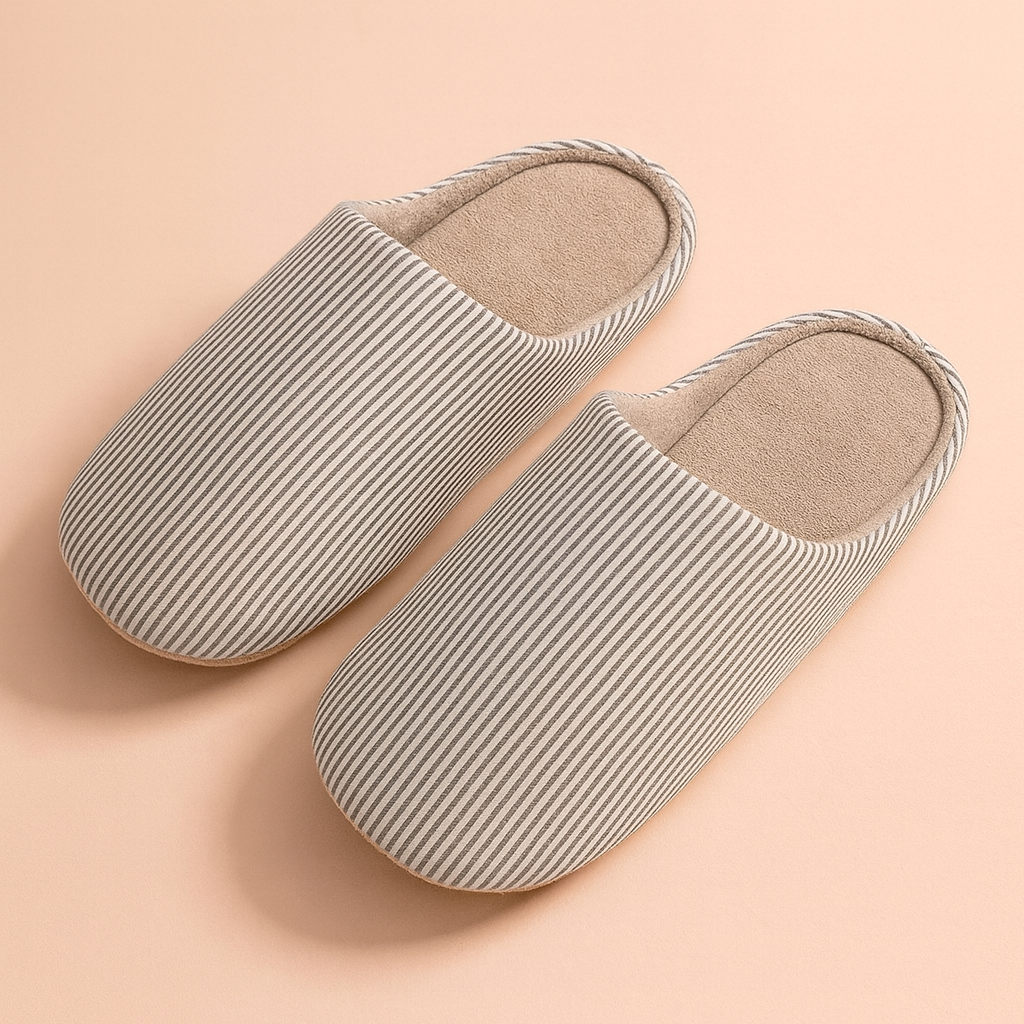 Chaussons unisexes rayés pour la maison | Chaussures confortables pour la maison 1