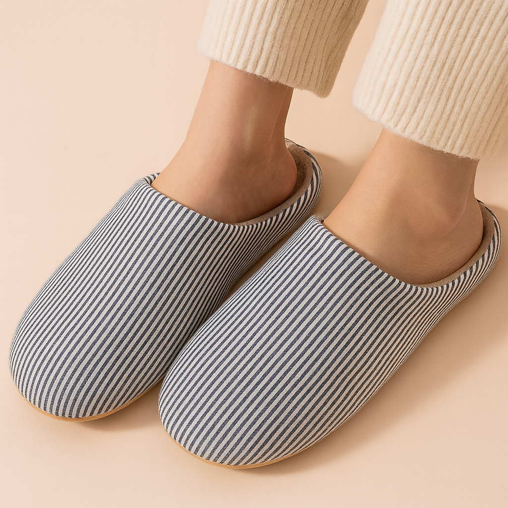 Chaussons unisexes rayés pour la maison | Chaussures confortables pour la maison 4