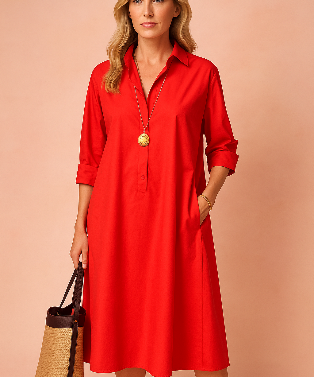 Chemise Femme Ample Minimaliste avec Poche Tissu Doux 0